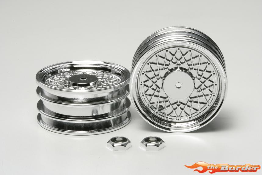 Tamiya BBX Buggy Wheels (Chrome) (4) (Front/Rear)