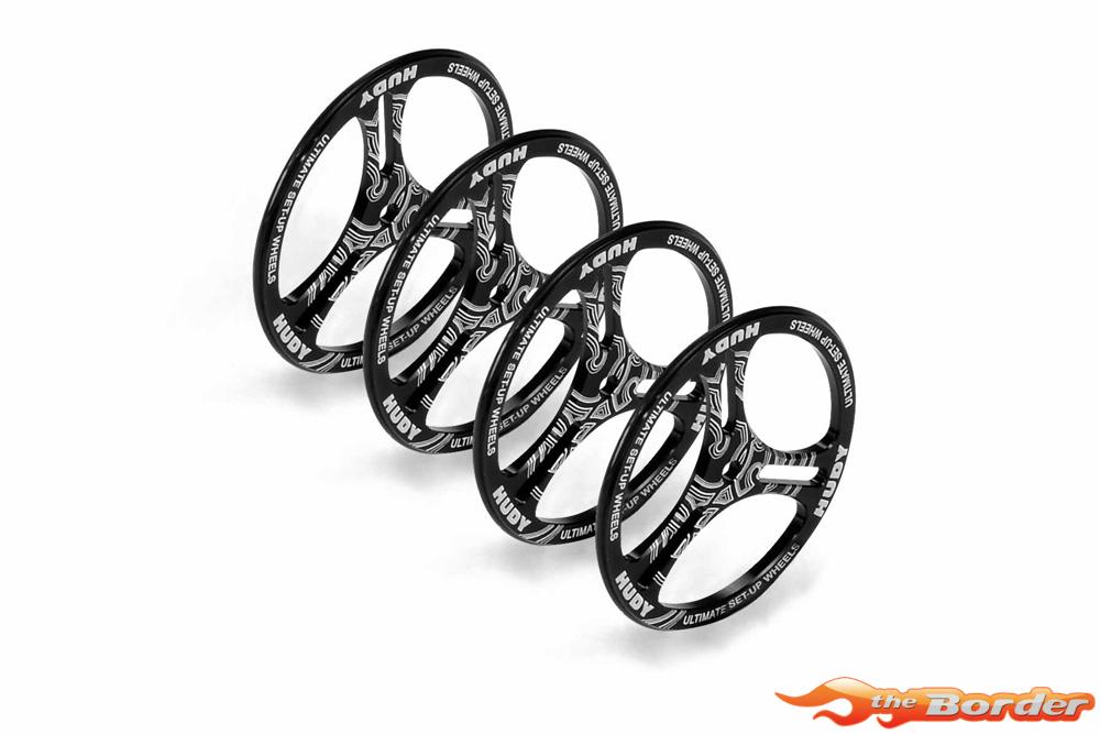 HUDY Alu Set-up Wheel for 1/10 Touring Cars (4pcs) 109370