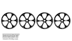 HUDY Alu Set-Up Wheel For 1/8 Off-Road V2 (4) 108870