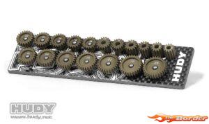 Hudy Set of 18 Alu Pinions 48P with Caddy 12T-29T 107152