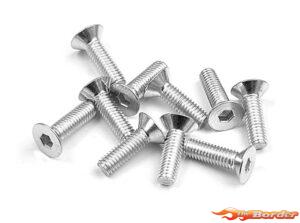 XRAY Hex Screw Sfh M3x10 Silver (10) 904310