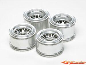 Tamiya F104 Metal Plated Wheels rubber (4) 54201