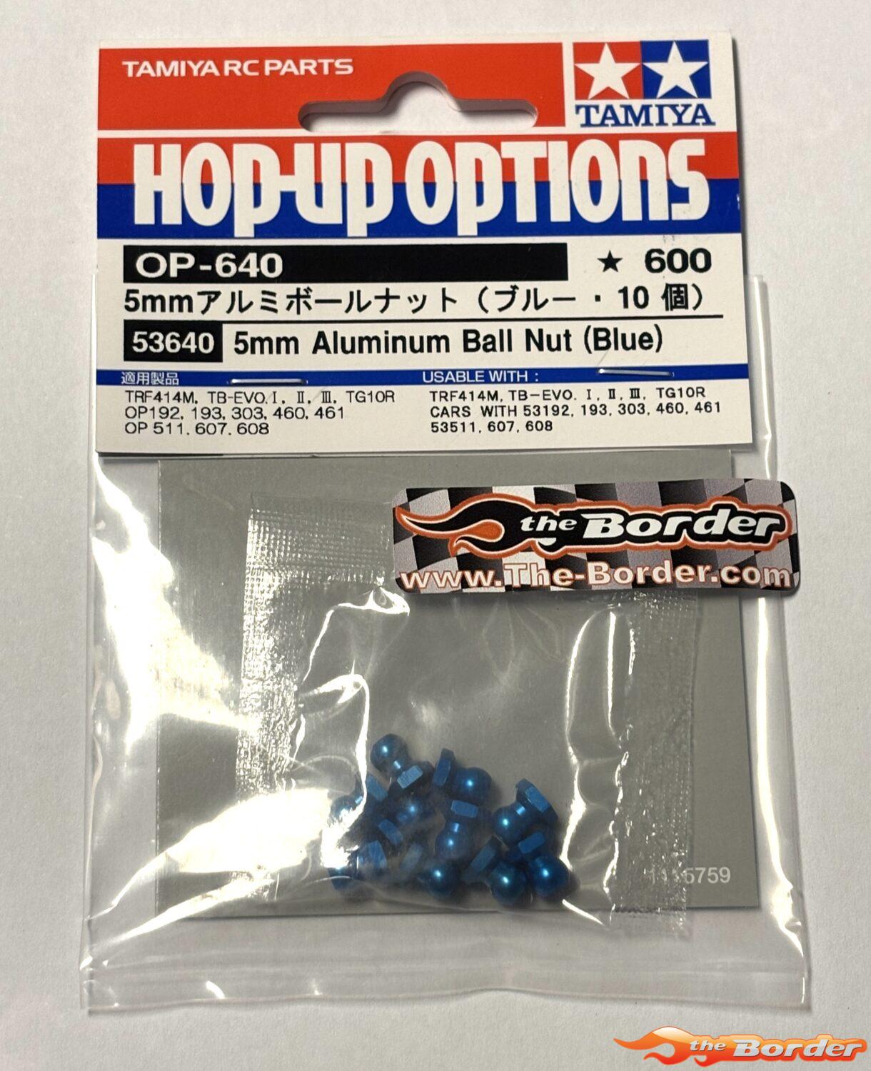 Tamiya 5mm Aluminum Ball Nut - Blue 10pcs. 53640