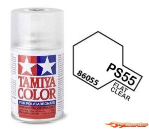 Tamiya PS-55 Flat Clear (Matte) - 100ml Spray Can 86055