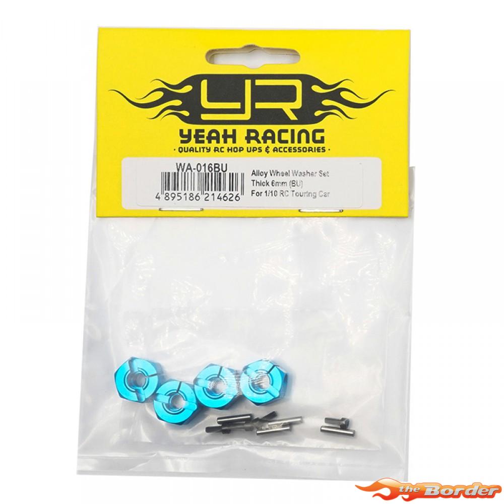 Yeah Racing Alum. Wheel Adapter Set thick 6mm (BU) for All 1/10 Touring Car WA-016BU - Afbeelding 6