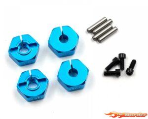 Yeah Racing Alum. Wheel Adapter Set thick 6mm (BU) for All 1/10 Touring Car WA-016BU