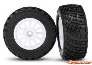 Traxxas White Tires & wheels - assembled glued 7473R
