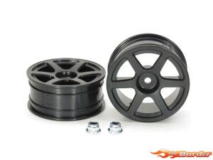 Tamiya Medium Narrow 6-Spoke Wheels 24mm (2pcs.) Offset +2 53453