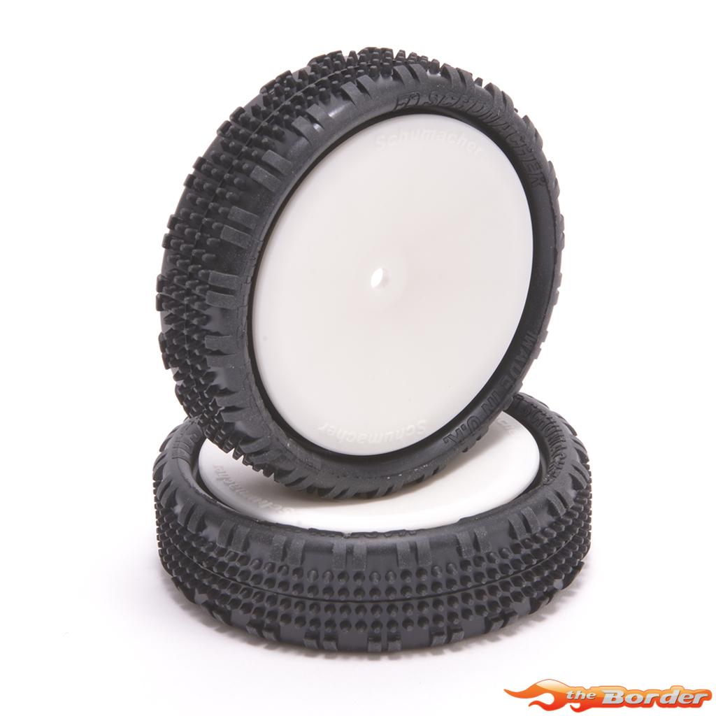Schumacher Fusion Slim 1/10 2wd Front (2) Yellow Pre- Glued U6904