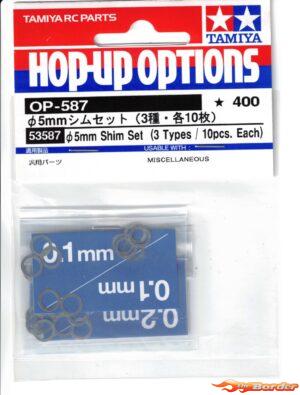 Tamiya Φ5mm Shim Set (3Types/10pcs.Each) 53587