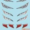 Headlight Decal Sheet for 1/10 Touringcar BRPD1014 - Afbeelding 3