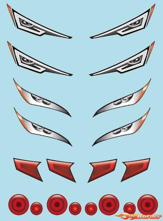 Headlight Decal Sheet for 1/10 Touringcar BRPD1014