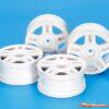 Tamiya White Split 5-Spoke Wheels - 26mm Width/+2 Offset (4pcs) 54674 - Afbeelding 3