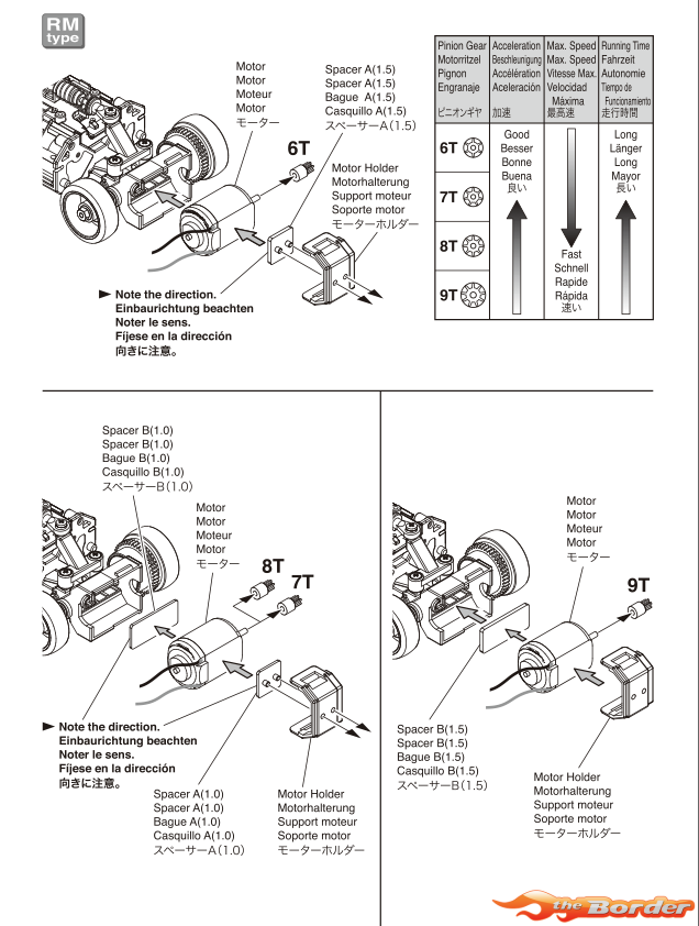 Kyosho Rear Motor Case Set RM MR03 + MR04 MZ216B - Afbeelding 4