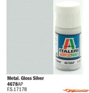 Italeri Metal Gloss Silver - Acrylic Paint 4678AP