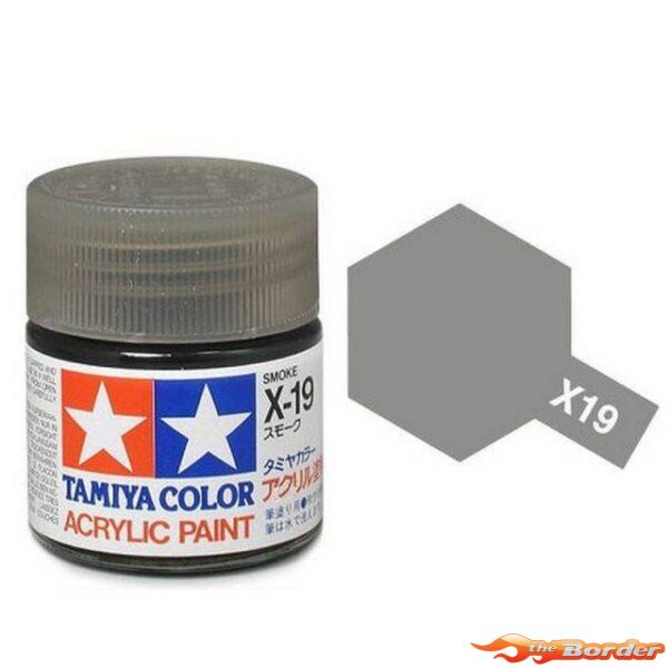 Tamiya Acrylic X-19 Smoke - 23ml Bottle 81019