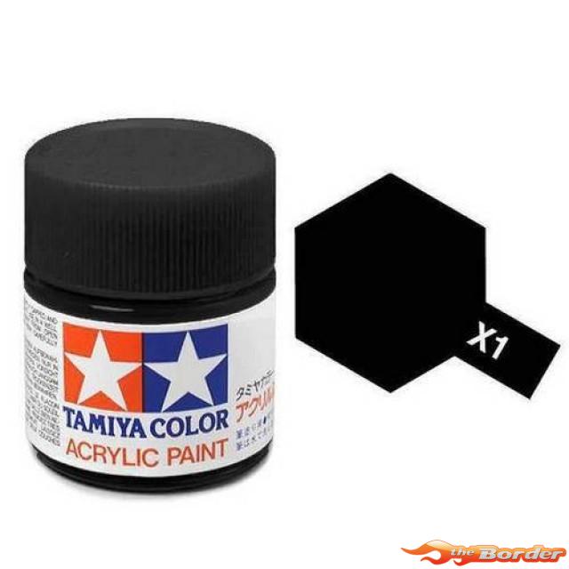 Tamiya Acrylic X-1 Black - 23ml Bottle 81001