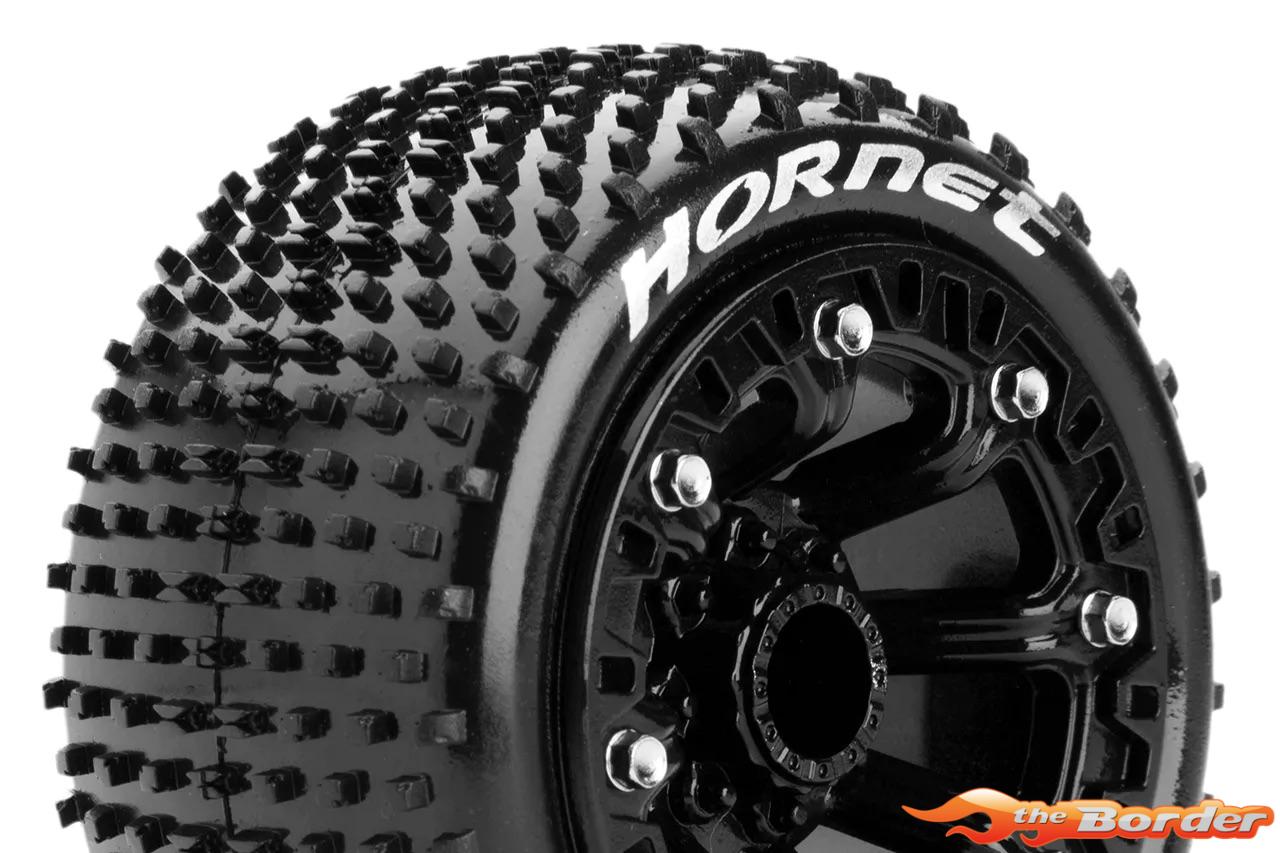Louise RC ST-Hornet Traxxas E-Revo & Summit 1/16 Tires - Wheels Black Glued LR-T3172SB