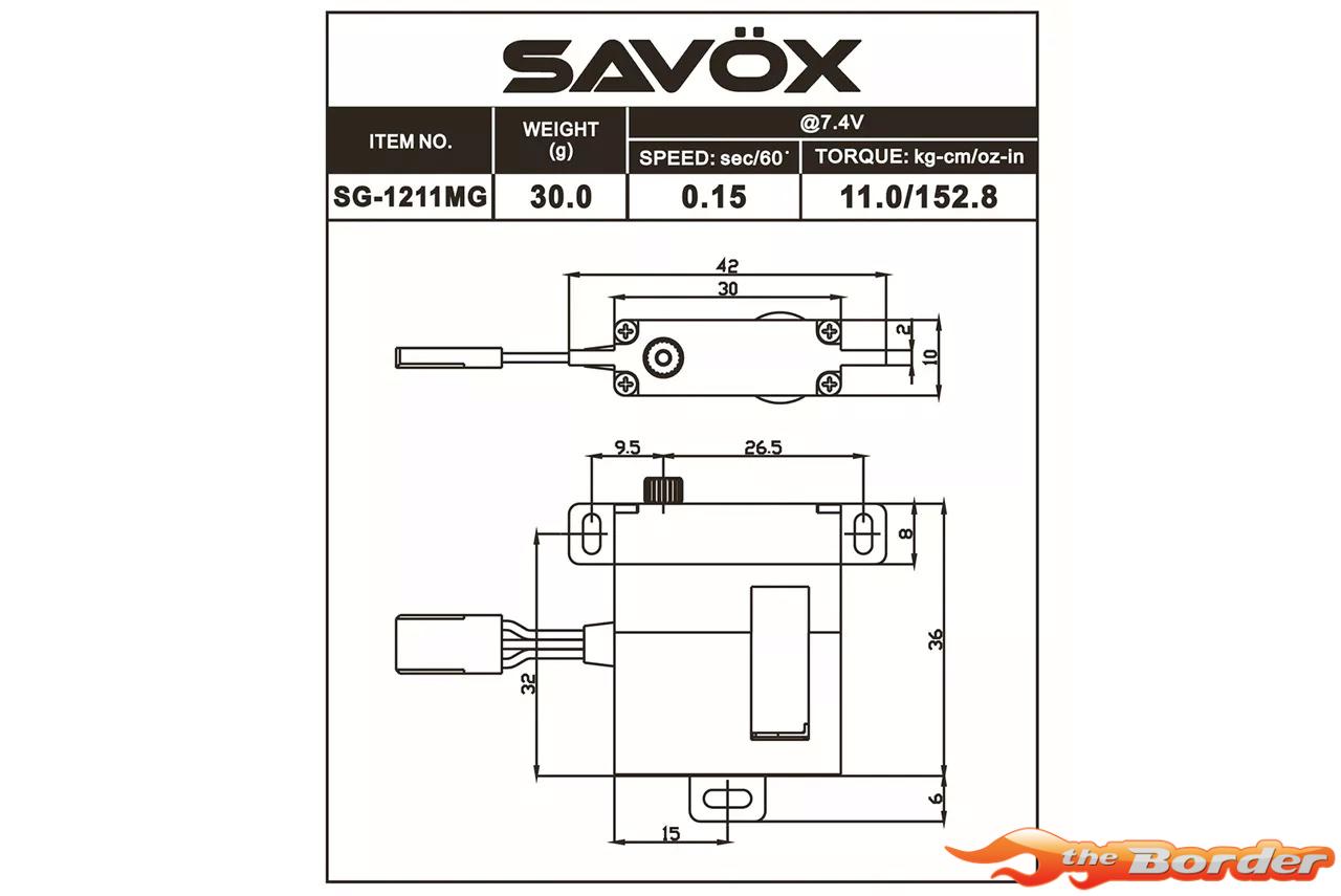 Savox SG-1211MG High Voltage Coreless Metal Gear Digital Servo