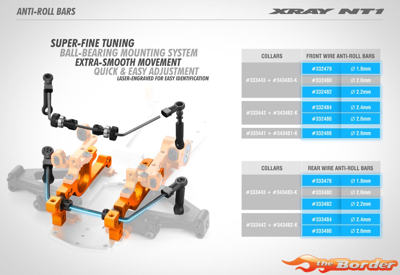 XRAY Anti-Roll Bar Front 2.8mm 332488 - Afbeelding 3