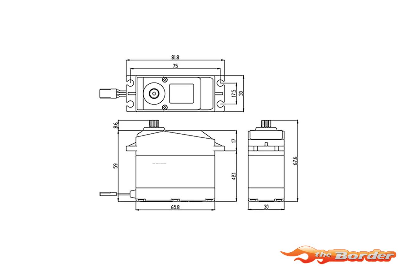 Savox Digital High Voltage Waterproof Jumbo Size Servo Metal Gear SW-0241MG - Afbeelding 3