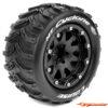 LouiseRC MT-Cyclone MFT Stampede/Rustler Front Tire Soft - 0 Offset Beadlock - Black LR-T3310SBH - Afbeelding 3