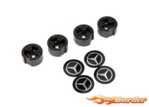 Traxxas Center Caps Mercedes-Benz G500 Wheel (Black) (4) 8873