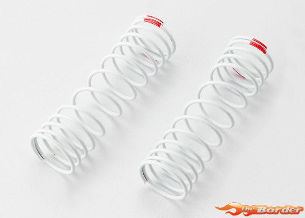 Traxxas Springs, front (white) (progressive rate) (2) (fits #5862 aluminum Big Bore shocks) 5860