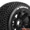 LouiseRC B-Viper Black Flex Rims Rear - 1/5 Buggy Tires LR-T3245B