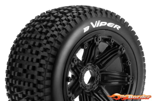 LouiseRC B-Viper Black Flex Rims Rear - 1/5 Buggy Tires LR-T3245B