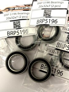 BRP Ball bearing black rubber sealed (20x32x7mm) (2) BRP5196