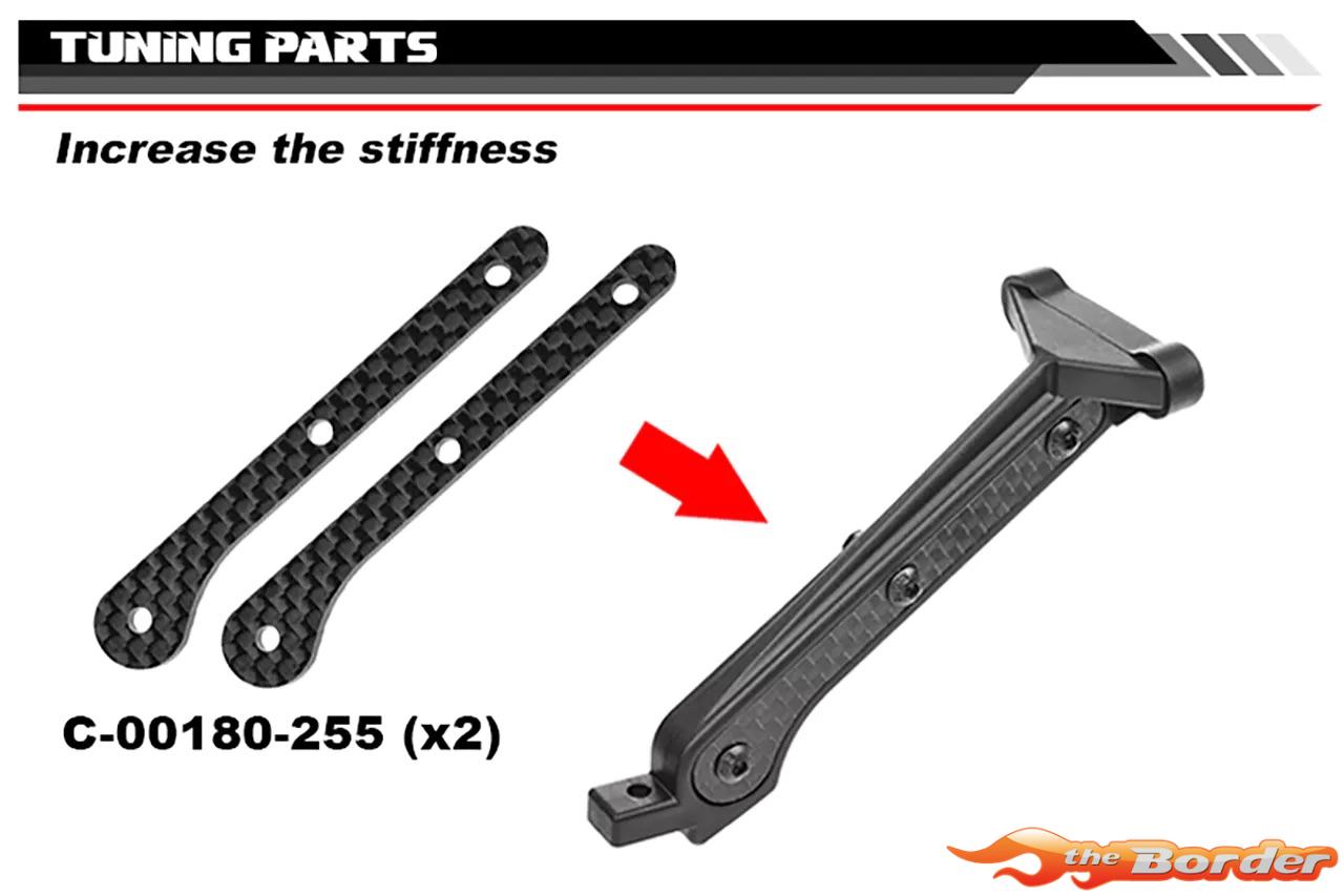 Corally Shock Tower Brace - Front - V2 Composite - 1 pc C-00180-104-2 - Afbeelding 4