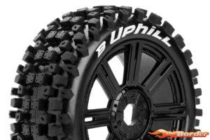 LouiseRC B-Uphill 1/8 Tyres Black Spoke Soft (2) LR-T3271SB