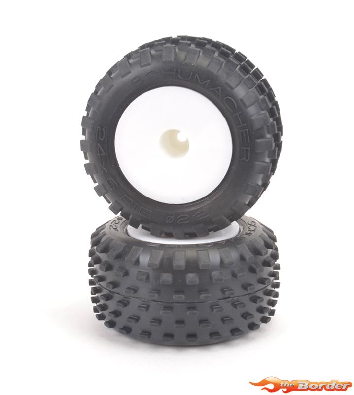 Schumacher Stagger Rib Yellow Truck Tyre Pre-Glued (2) U6877