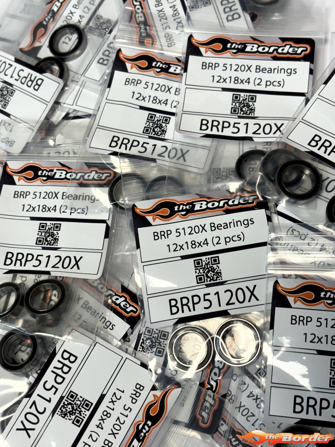 BRP Ball bearings black rubber sealed (12x18x4mm) (2) 5120X