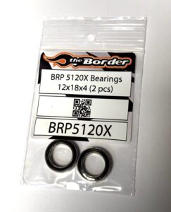 BRP Ball bearings black rubber sealed (12x18x4mm) (2) 5120X