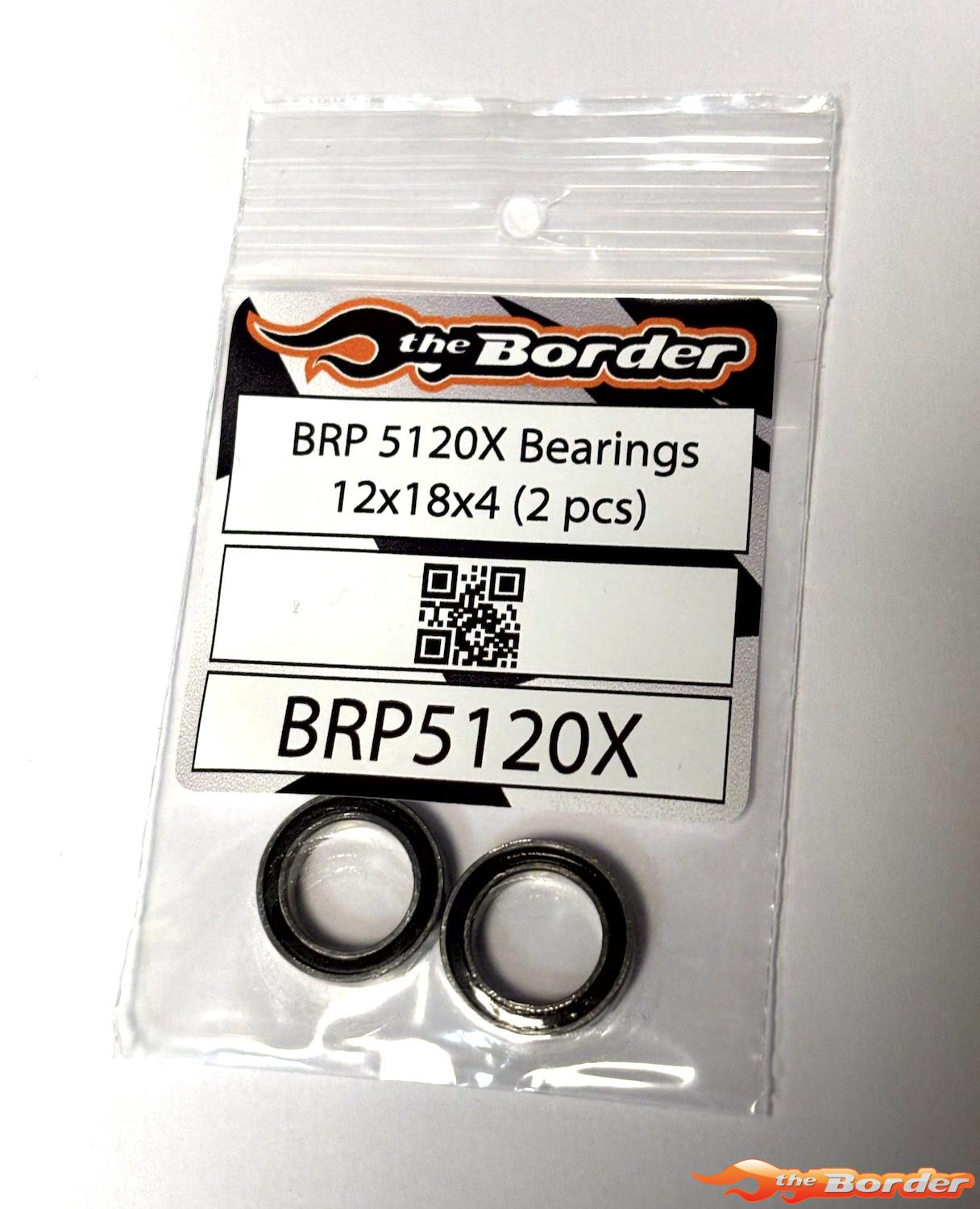 BRP Ball bearings black rubber sealed (12x18x4mm) (2) 5120X