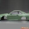 KillerBody Nissan Skyline R34 195mm Pre-Painted Green Body for 1/10 48646 - Afbeelding 5