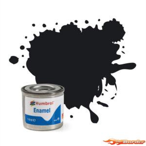 Humbrol #21 Black Gloss 14ml Enamel Paint 0237