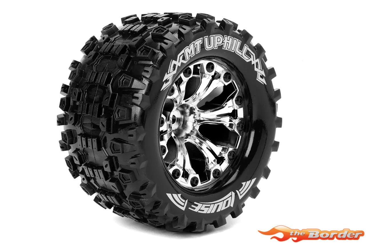 LouiseRC MT-Uphill 1/10 Monster Truck Mounted Velgen 2.8 Chrome 1/2-Offset Hex 12mm LR-T3204SCH