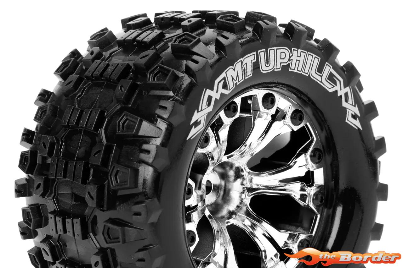 LouiseRC MT-Uphill 1/10 Monster Truck Mounted Velgen 2.8 Chrome 1/2-Offset Hex 12mm LR-T3204SCH