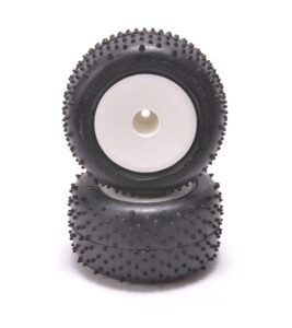 Schumacher Mini Spike Silver Truck Tyre Pre-Glued (2) U6880