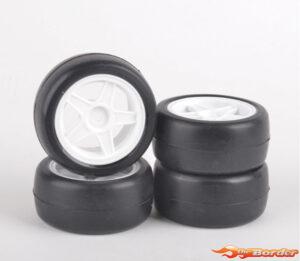 Rush Mini Tyres incl insert 24deg. 4pcs (pre-glued) RU0485