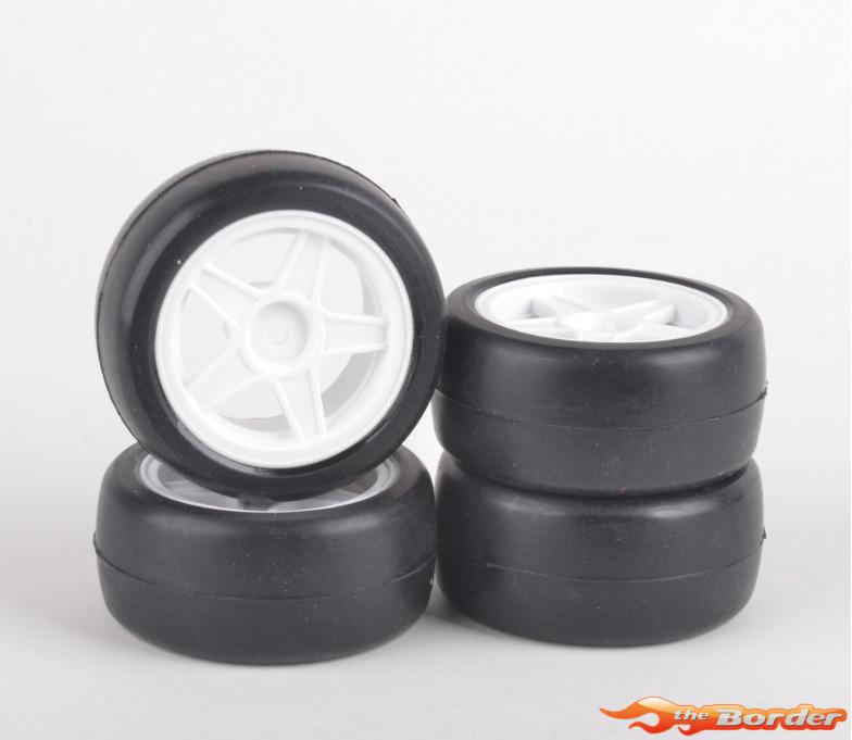Rush Mini Tyres incl insert 30deg. 4pcs (pre-glued) RU0486