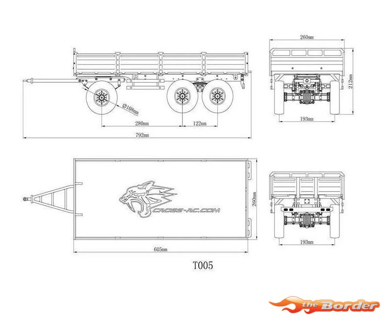 CrossRC Tractor Trailer T005A 1/12 90100032