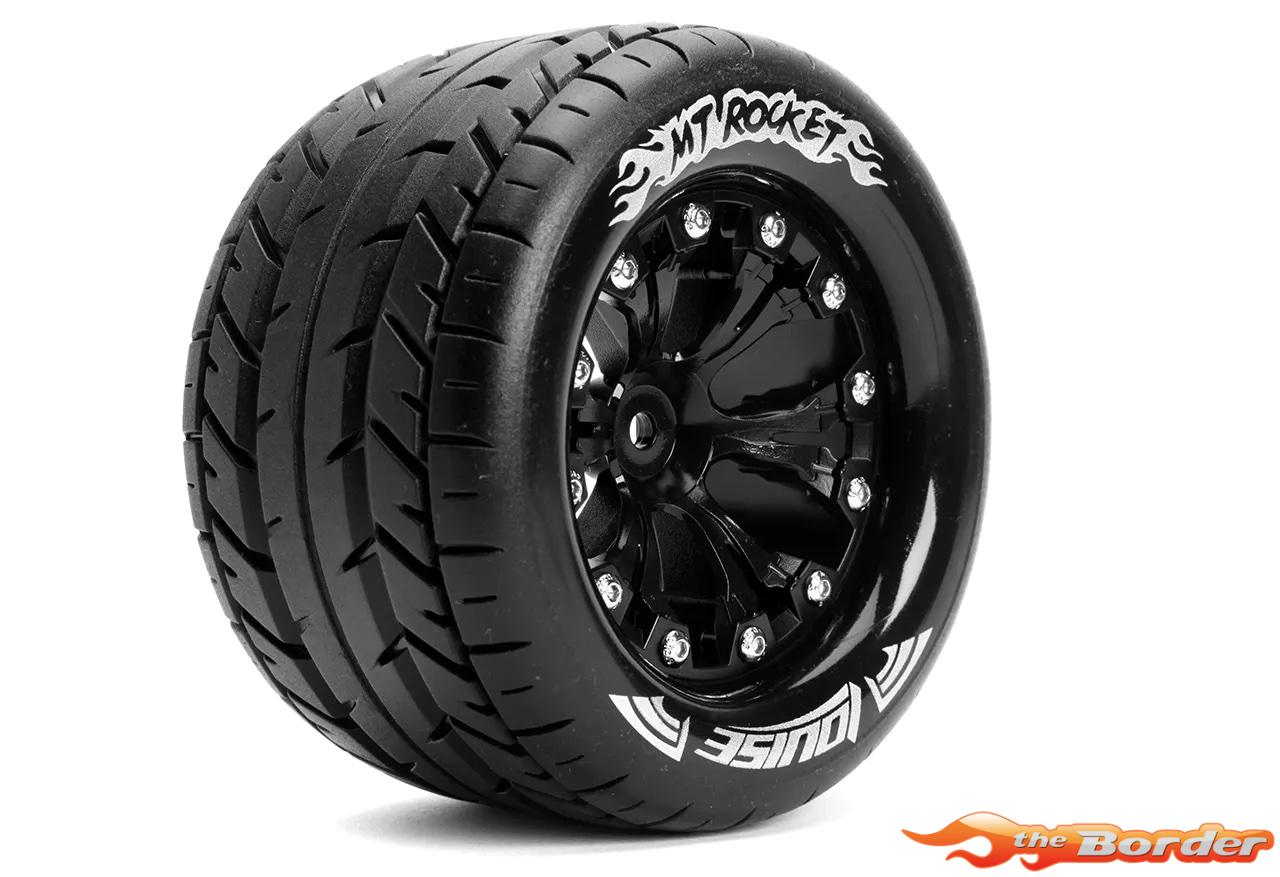 LouiseRC MT-Rocket Traxxas Stampede - 2WD Rear Wheels Black Glued LR-T3201SB - Afbeelding 3