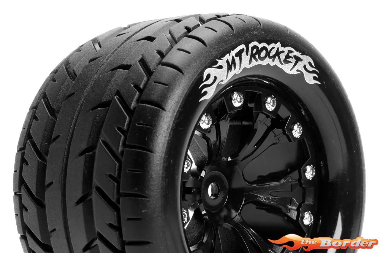 LouiseRC MT-Rocket Traxxas Stampede - 2WD Rear Wheels Black Glued LR-T3201SB