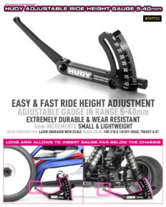 HUDY Adjustable Ride Height Gauge 5-40mm 107763