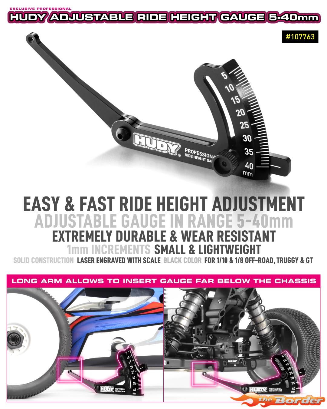 HUDY Adjustable Ride Height Gauge 5-40mm 107763