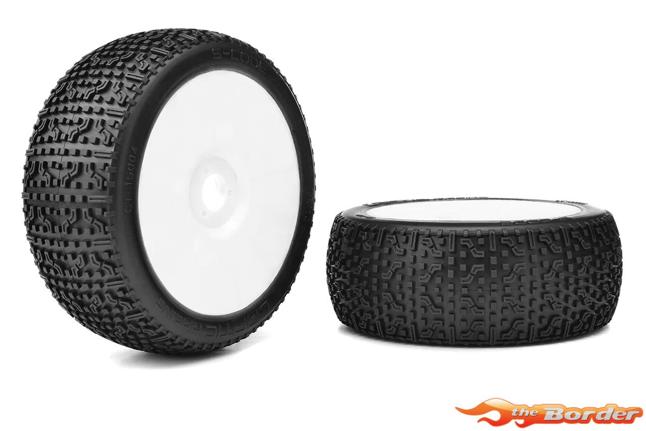 Captic Racing - S-CODE - 1/8 Buggy Tires CR-4 (Super Soft) White (2Pcs) CT-15004-4-W - Afbeelding 4